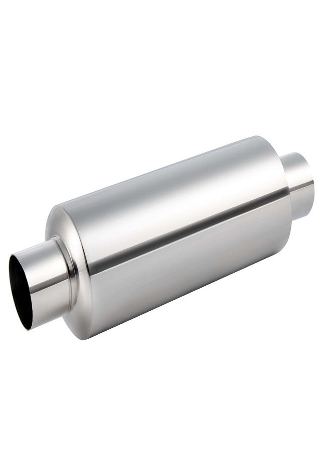EVIL ENERGY 2.25" Resonator Muffler Stainless Steel (2.25 inch Inlet/Outlet, 13.8" Length) - Image 1